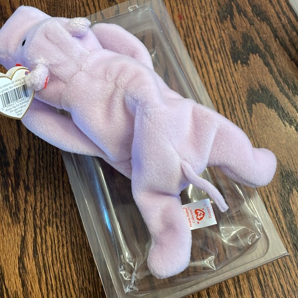 TY beanie babies 1993 happy the hippo PVC pellets third generation tag - Picture 3 of 4
